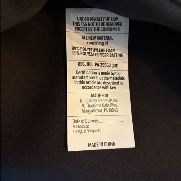 Unused Nuna Pipa Lite RX Black Car Seat Footmuff